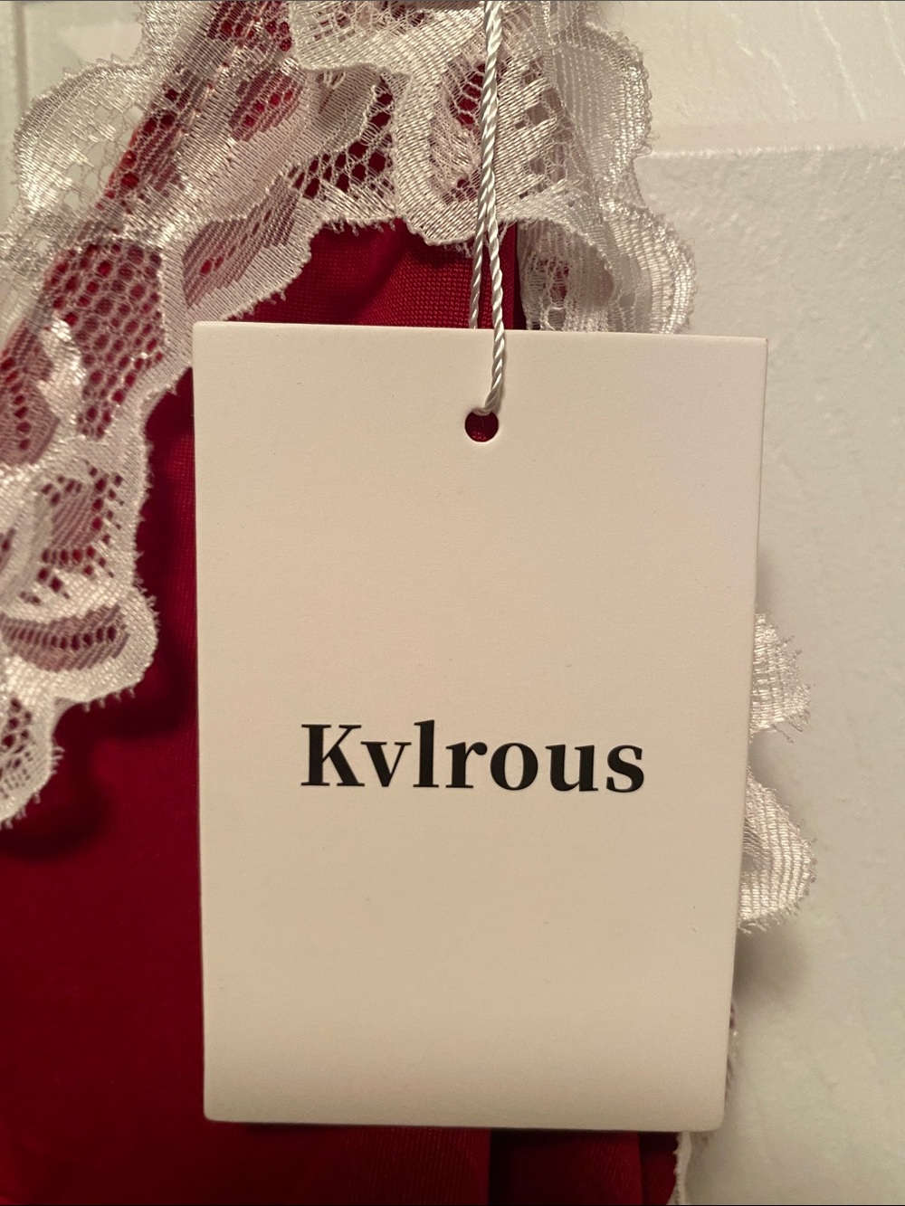 Kvlrous Burgundy Lace-Trim Slip Nightdress…size XL - Picture 5 of 6